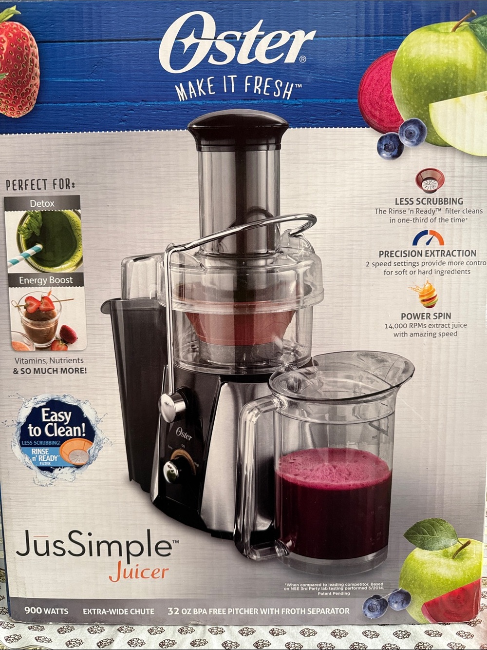 Oster JusSimple 900 Watt Juicer